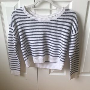 Striped long sleeve sweater